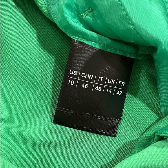 Lafayette 148 New York Green Wide Leg Silk Stretch Pants - Picture 7 of 10